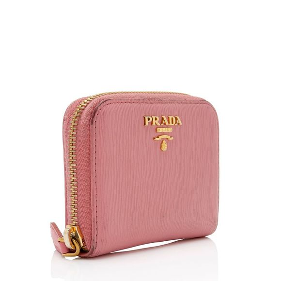 Prada Saffiano Zip Card Case Wallet - Picture 2 of 15